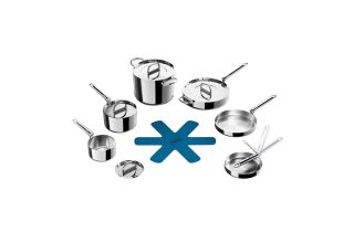Joseph Joseph Space Steel Folding Handle 6-Piece Cookware Set