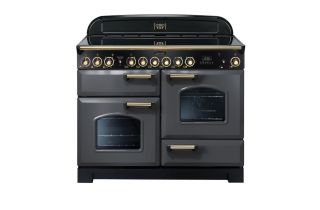Rangemaster Classic Deluxe 110 Ceramic Range Cooker (Brass Details) - Slate