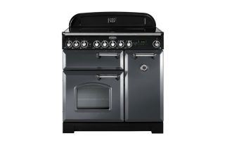 Rangemaster Classic Deluxe 90 Ceramic Range Cooker (Chrome Details) - Slate
