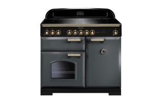 Rangemaster Classic Deluxe 100 Induction Range Cooker (Brass Details) - Slate