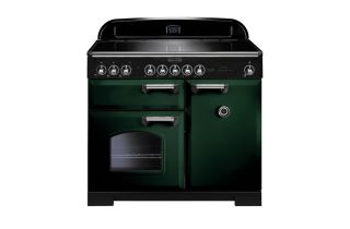 Rangemaster Classic Deluxe 100 Induction Range Cooker (Chrome Details) - Racing Green