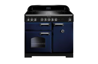 Rangemaster Classic Deluxe 100 Induction Range Cooker (Chrome Details) - Regal Blue