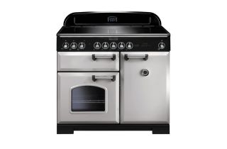 Rangemaster Classic Deluxe 100 Induction Range Cooker (Chrome Details) - Royal Pearl