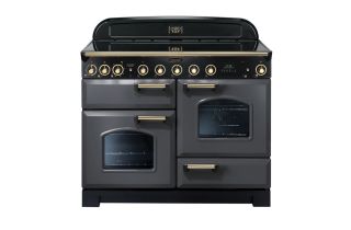 Rangemaster Classic Deluxe 110 Induction Range Cooker (Brass Details) - Slate