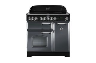 Rangemaster Classic Deluxe 90 Induction Range Cooker (Chrome Details) - Slate