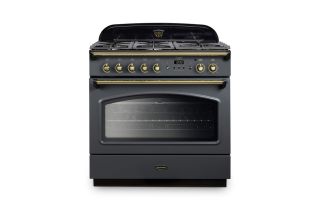 Rangemaster Classic 90 FX Dual Fuel Range Cooker (Brass Details) - Slate