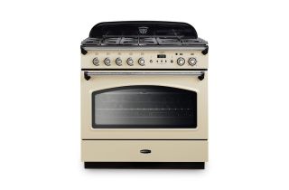 Rangemaster Classic 90 FX Dual Fuel Range Cooker (Chrome Details) - Cream
