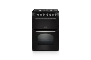 Rangemaster Classic 60 Dual Fuel Range Cooker (Chrome Details) - Black