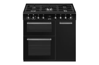 Smeg CX93GMBL 90cm Concert Dual Fuel Range Cooker - Black
