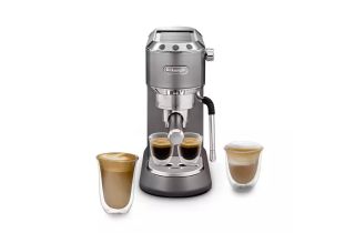 Nearly New - De'Longhi EC885.GY Dedica Arte Manual Espresso Coffee Machine with Milk Frother - Grey
