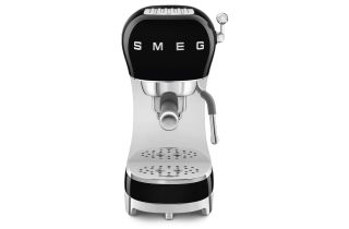 Smeg ECF02BLUK 50's Style Espresso Coffee Machine with Steam Wand - Black