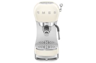 Smeg ECF02CRUK 50's Style Espresso Coffee Machine with Steam Wand - Cream