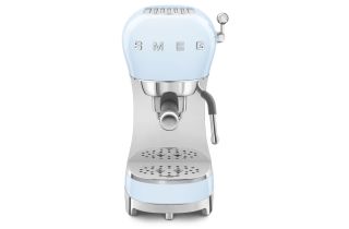 Smeg ECF02PBUK 50's Style Espresso Coffee Machine with Steam Wand - Pastel Blue