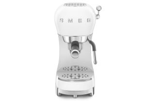 Smeg ECF02WHUK 50's Style Espresso Coffee Machine with Steam Wand - White