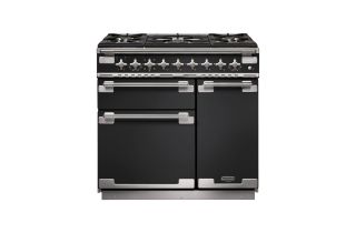 Rangemaster Elise 90 Dual Fuel Range Cooker - Charcoal Black