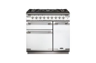 Rangemaster Elise 90 Dual Fuel Range Cooker - White