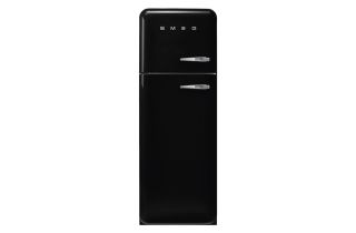 Smeg FAB30LBL5UK 60cm 50s Style Left Hand Hinge Freezer over Fridge - Black