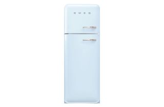 Smeg FAB30LPB5UK 60cm 50s Style Left Hand Hinge Freezer over Fridge - Pastel Blue