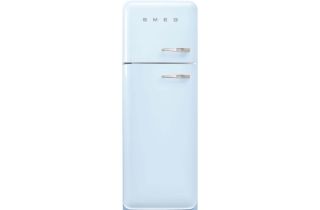 Smeg FAB30LPB6 60cm 50s Style Left Hand Hinge Freezer Over Fridge - Pastel Blue