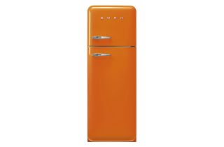 Smeg FAB30ROR5 60cm 50s Style Right Hand Hinge Freezer over Fridge - Orange