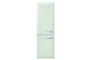 Smeg FAB32LPG5UK 60cm 50s Style Left Hand Hinge Freezer over Fridge - Pastel Green