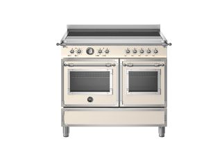 Bertazzoni HER105I2ENET Heritage 100cm Induction Top Electric Double Oven Range Cooker - Ivory