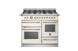 Bertazzoni HER106L3ENET Heritage 100cm 6-Burner Electric Triple Oven Range Cooker - Ivory