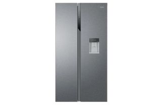 Haier HSR3918EWPG American-Style Fridge Freezer - Silver