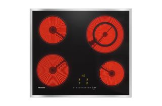 Miele KM 6520 FR Electric Hob with Onset Controls - Stainless Steel