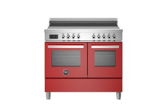 Bertazzoni PRO105I2EXT Professional 100cm Induction Top Electric Double Oven Range Cooker - Red