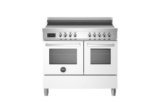 Bertazzoni PRO105I2EXT Professional 100cm Induction Top Electric Double Oven Range Cooker - White