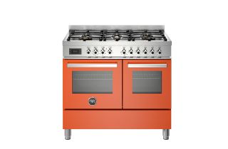 Bertazzoni PRO106L2EXT Professional 100cm 6-Burner Electric Double Oven Range Cooker - Orange