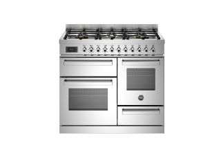 Bertazzoni PRO106L3EXT Professional 100cm 6-Burner Electric Triple Oven Range Cooker - Stainless Steel