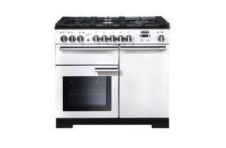 Rangemaster Professional Deluxe 100 Dual Fuel Range Cooker - White