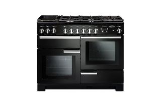 Rangemaster Professional Deluxe 110 Dual Fuel Range Cooker - Black