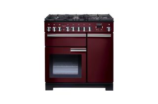 Rangemaster Professional Deluxe 90 Dual Fuel Range Cooker - Cranberry