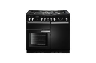 Rangemaster Professional+ 100 Dual Fuel Range Cooker - Black