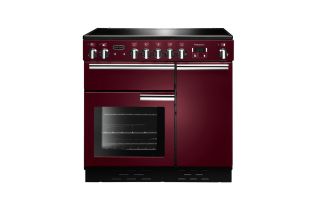 Rangemaster Professional+ 90 Ceramic Range Cooker - Cranberry