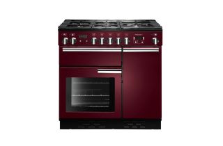 Rangemaster Professional+ 90 Dual Fuel Range Cooker - Cranberry