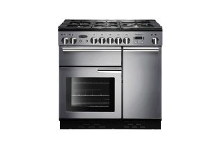 Rangemaster Professional+ 90 Dual Fuel Range Cooker - Stainless Steel