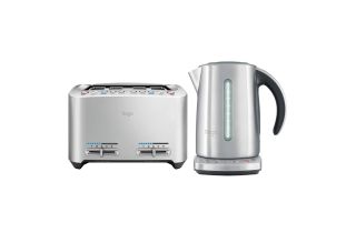 Sage BTA845UK the Smart Toast 4-Slice Toaster with SKE825BSS the Smart Kettle - Stainless Steel