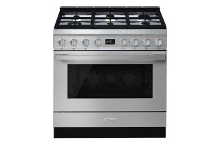Smeg CPF9GPX 90cm Portofino Dual Fuel Range Cooker - Stainless Steel