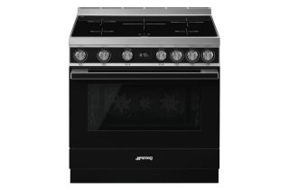 Smeg CPF9IPBL 90cm Portofino Electric Range Cooker - Black