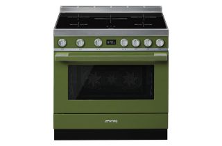 Smeg CPF9IPOG 90cm Portofino Electric Range Cooker - Olive Green