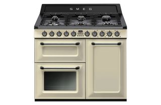 Smeg TR103P 100cm Victoria Dual Fuel Range Cooker - Cream