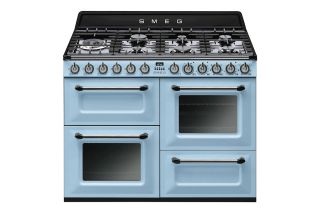 Smeg TR4110AZ 110cm Victoria Dual Fuel Range Cooker - Pastel Blue