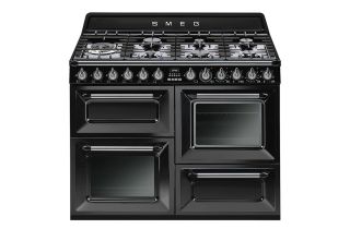 Smeg TR4110BL1 110cm Victoria Dual Fuel Range Cooker - Black