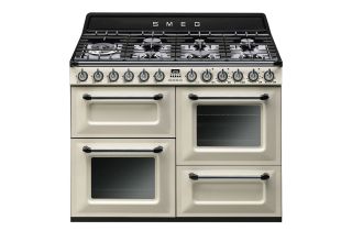 Smeg TR4110P1 110cm Victoria Dual Fuel Range Cooker - Cream