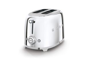 Smeg TSF01SSUK 50's Style Two Slice Toaster - Gloss Steel