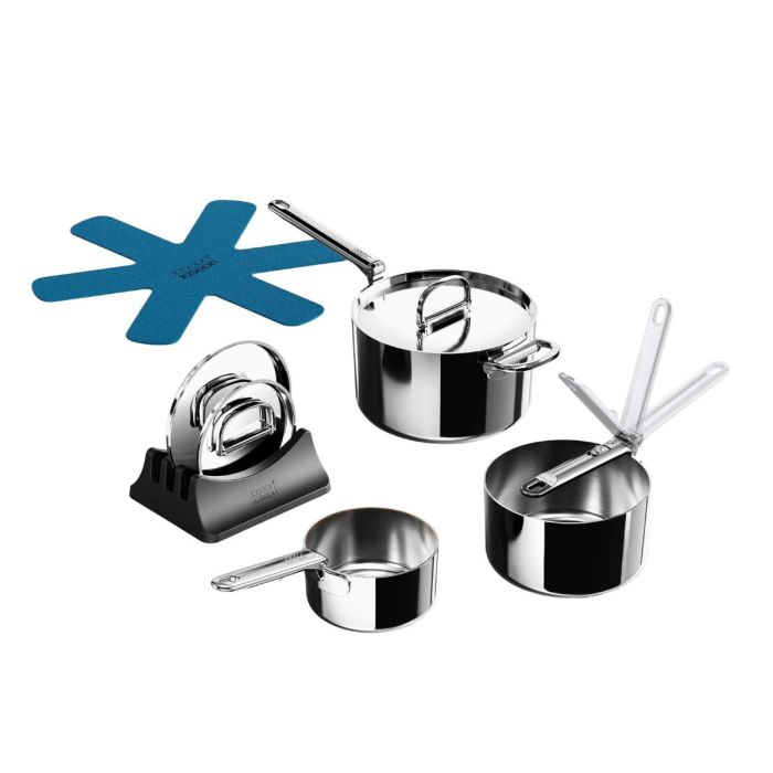 Joseph Joseph Space Steel Folding Handle 3-Piece Saucepan Set main product photo